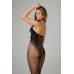 Бодістокінг - Christine Crotchless Bodystocking With Flowerlace Amara Black