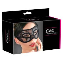 Чорна мереживна маска на очі Cottelli Collection