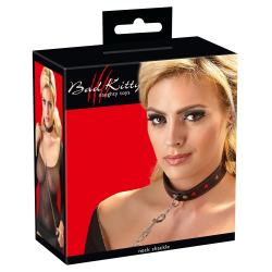 Чорний нашийник із повідцем Bad Kitty Collar And Leash