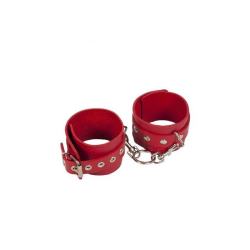 Наручники Leather Restraints Hand Cuffs Red Наручники Leather Restraints Hand Cuffs Red