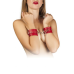 Наручники Leather Restraints Hand Cuffs Red Наручники Leather Restraints Hand Cuffs Red
