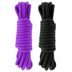 Набір мотузок для бондажу Submission 5 м Black&Purple sLash