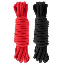 Набір мотузок для бондажу Submission 5 м Red&Black sLash