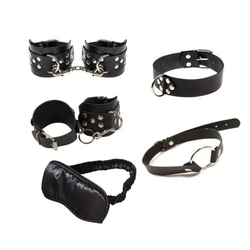 Набір Exxtreme Sex BDSM Leather Set Black Набір Exxtreme Sex BDSM Leather Set Black