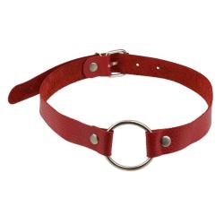Кляп Leather O-Ring Gag Red від sLash