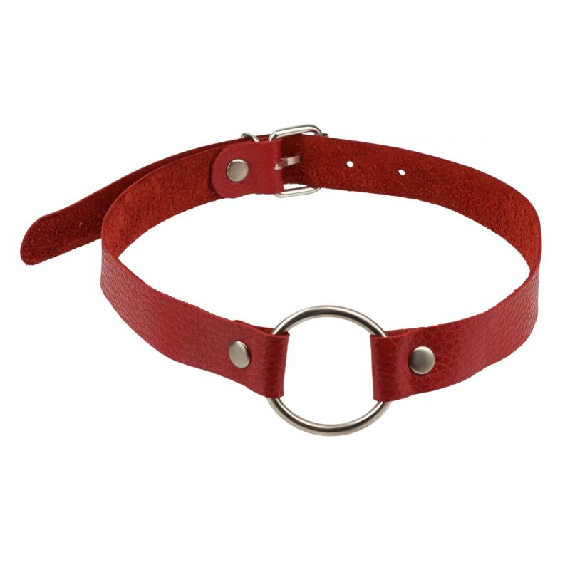 Кляп Leather O-Ring Gag Red від sLash Кляп Leather O-Ring Gag Red від sLash