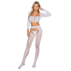Бодістокінг - Bodystocking 2078, white - One Size