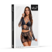 Чорний комплект білизни Top and Skirt SoftLine