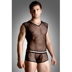 Комплект білизни - Net Set, Shirt And Thong, black XL