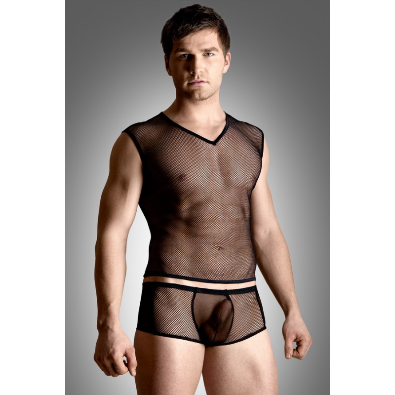 Комплект білизни - Net Set, Shirt And Thong, black M/L