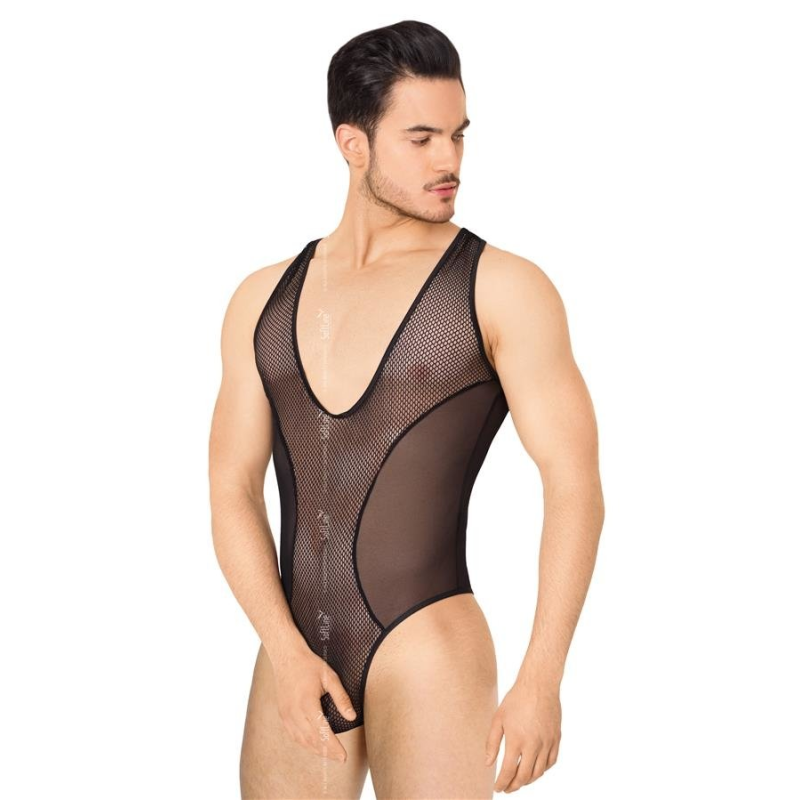 Чоловіче боді - Body 4609, black XL