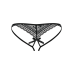 Жіночі стрінги - Obsessive Picantina Crotchless Thong Black S/M