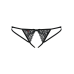 Жіночі стрінги - Obsessive Picantina Crotchless Thong Black L/XL
