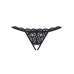 Жіночі стрінги - Obsessive 831-THC-1 Crotchless Thong Black S/M
