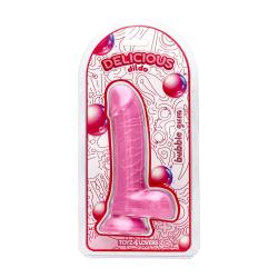 Фалоімітатор з ароматом жуйки - Toyz4lovers Delicious Dildo Bubble Gum, 18 см