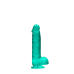 Фалоімітатор Realrock Dildo бірюзовий з мошонкою Фалоімітатор Realrock Dildo бірюзовий з мошонкою