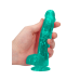 Фалоімітатор Realrock Dildo бірюзовий з мошонкою Фалоімітатор Realrock Dildo бірюзовий з мошонкою