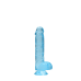 Фалоімітатор Realrock Dildo 6" блакитний з мошонкою Фалоімітатор Realrock Dildo 6" блакитний з мошонкою