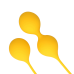 Набір вагінальних кульок - Loveline Silicone Kegel Balls Training Set Carambola