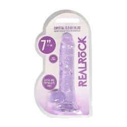 Фалоімітатор Realrock Dildo фіолетовий 19см