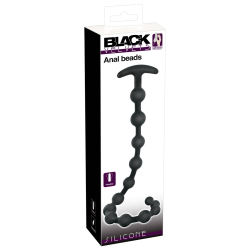 Анальний ланцюжок Black Velvets чорний силіконовий