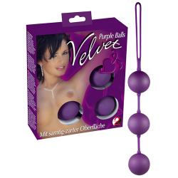 Вагінальні кульки Velvet Balls Triple фіолетові