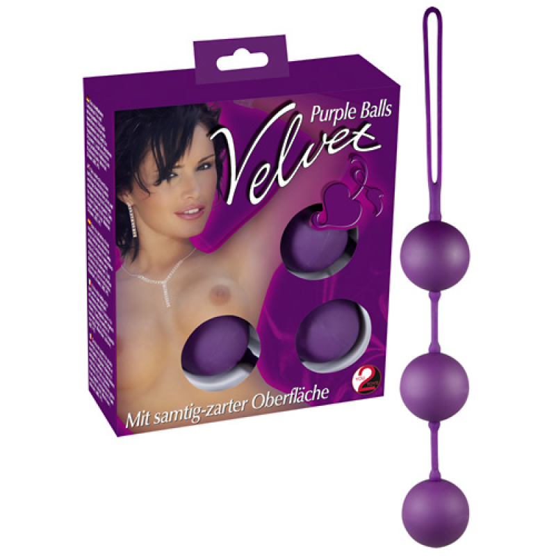 Вагінальні кульки Velvet Balls Triple фіолетові Вагінальні кульки Velvet Balls Triple фіолетові