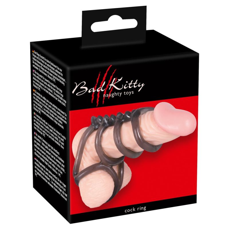 Ерекційне кільце Bad Kitty Cock Ring чорне Ерекційне кільце Bad Kitty Cock Ring чорне