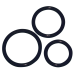 Набір ерекційних кілець Silicone Cock Ring Set чорні