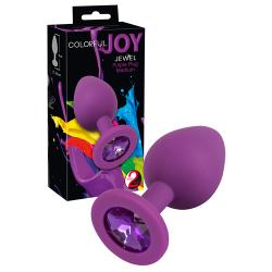 Анальна пробка - Colorful Joy Jewel Purple Plug Medium