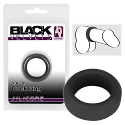 Ерекційне кільце Black Velvets чорне Ерекційне кільце Black Velvets чорне