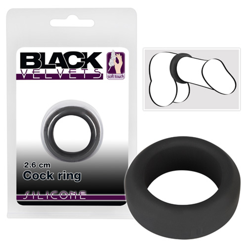 Ерекційне кільце Black Velvets чорне Ерекційне кільце Black Velvets чорне