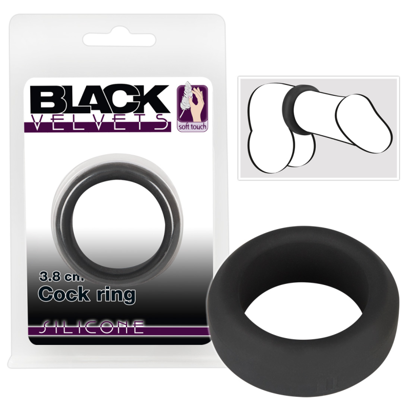 Ерекційне кільце Black Velvets чорне Ерекційне кільце Black Velvets чорне