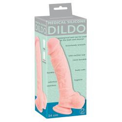 Реалістичний фалоімітатор Medical Silicone Dildo з мошонкою Реалістичний фалоімітатор Medical Silicone Dildo з мошонкою