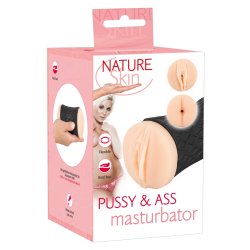 Двосторонній мастурбатор Nature Skin тілесний Orion