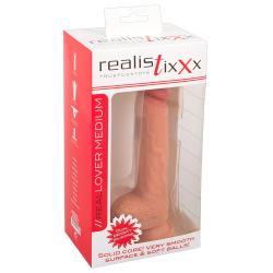 Реалістичний фалоімітатор з мошонкою Realistixxx Real Lover Medium тілесний