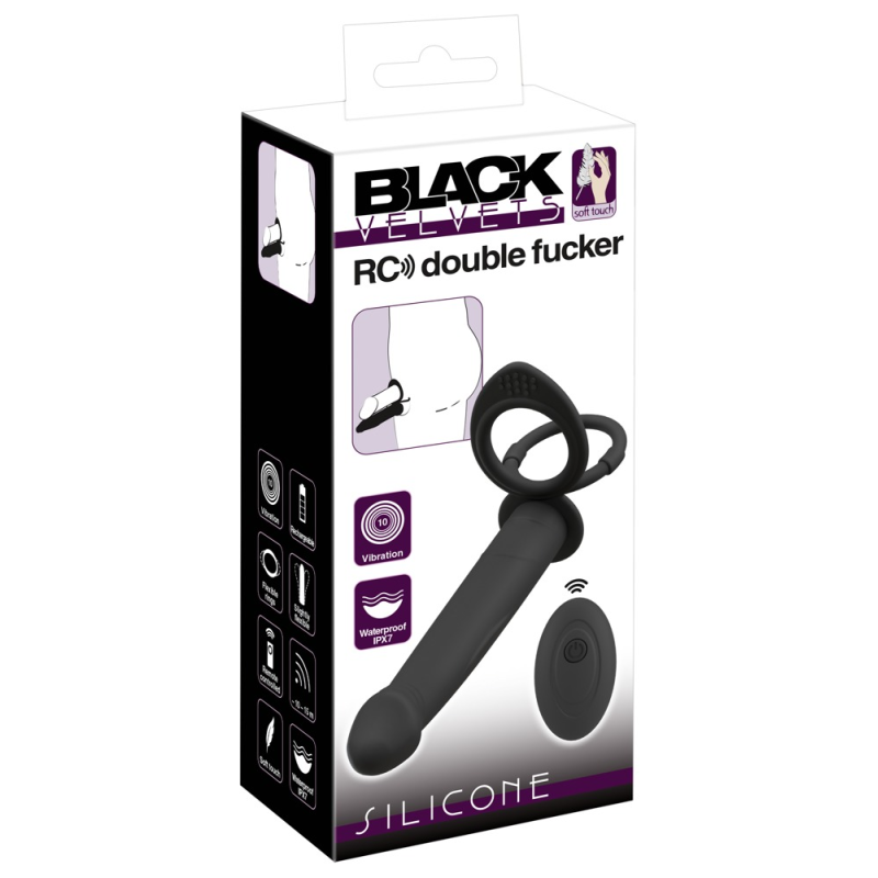 Ерекційне кільце з вібратором - Vibrating RC Double Fucker