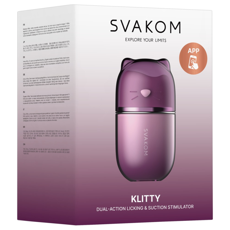 Вакуумний стимулятор з язичком фіолетовий Svakom Klitty