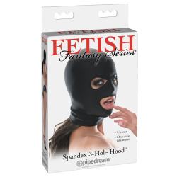 Еластична маска Fetish Fantasy Series Spandex з трьома виразами чорна