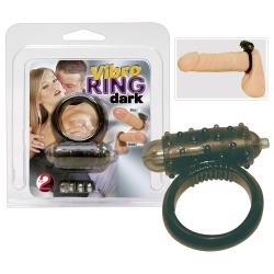 Ерекційне кільце Vibro Ring Dark Silicon чорне