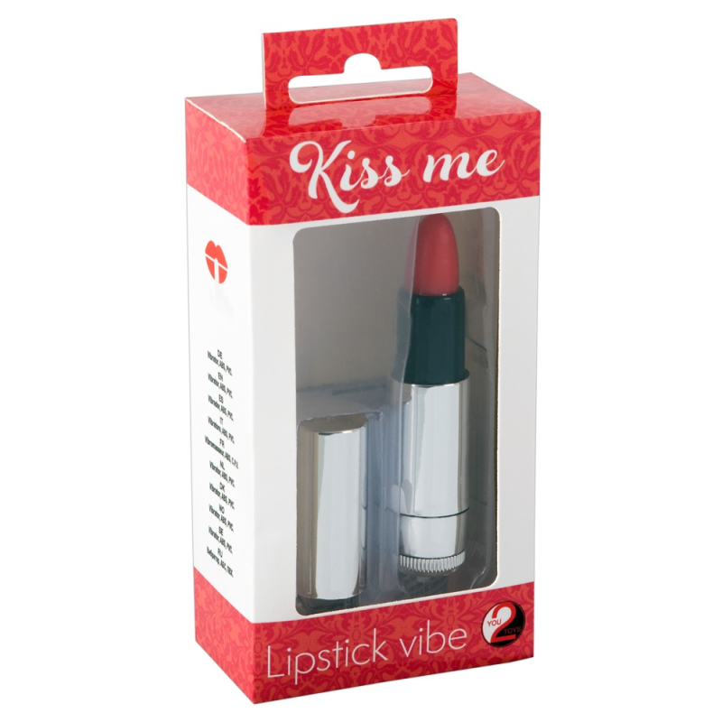 Вібратор Kiss Me Lipstick Vibe сріблястий