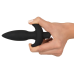 Чорна анальна пробка Black Velvet Vibrating Plug Small з вібрацією