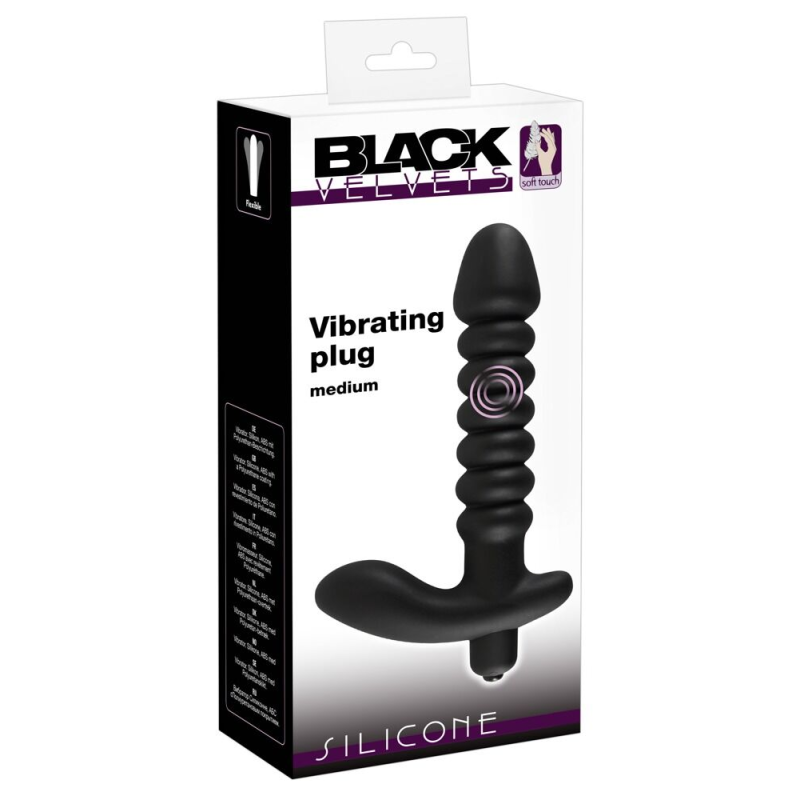 Анальний вібратор - Black Velvets Vibrating Plug Medium Анальний вібратор - Black Velvets Vibrating Plug Medium
