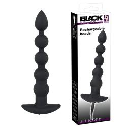Анальний стимулятор Black Velvets Rechargeable Beads чорний Анальний стимулятор Black Velvets Rechargeable Beads чорний
