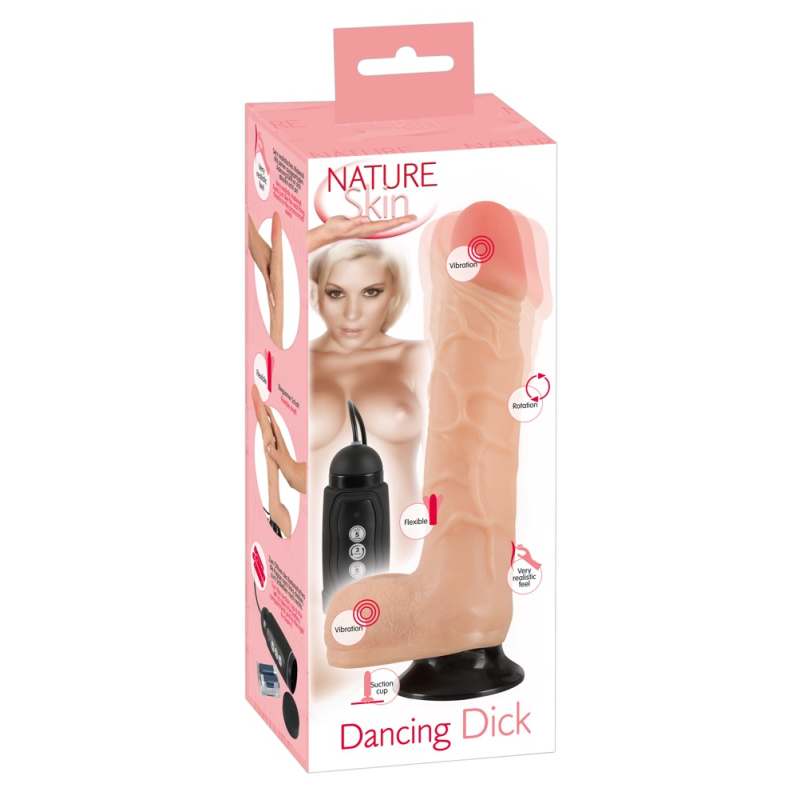 Реалістичний вібратор Nature Skin Dancing Dick тілесний