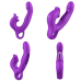 Вібратор - Erospace Sweet Play G-Spot Vibrator With Clitoral Licking & Flapping A17