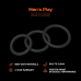Ерекційні кільця Erospace Men's Play Set Of 3 чорні Ерекційні кільця Erospace Men's Play Set Of 3 чорні