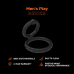 Ерекційне кільце Erospace Men's Play чорне Ерекційне кільце Erospace Men's Play чорне