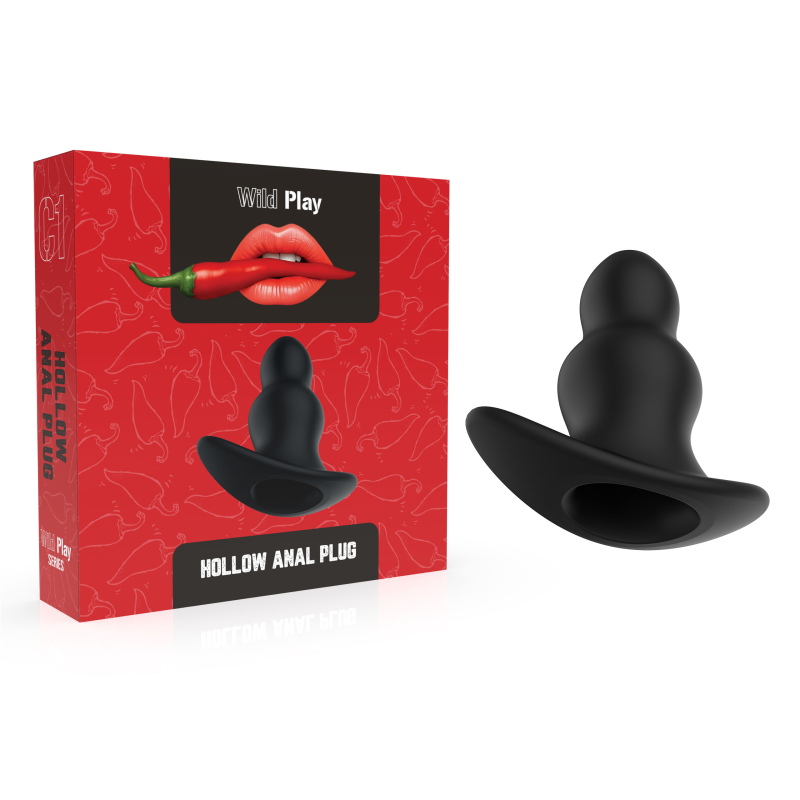Анальна пробка - Erospace Wild Play Hollow Anal Plug C1