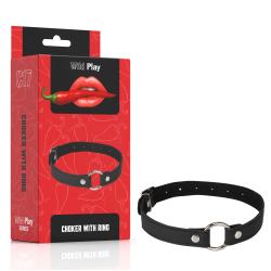 Нашийник Erospace Wild Play Choker With Ring C17 чорний